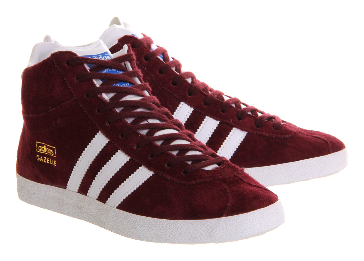 adidasGazelle Og MidBurgundy White 