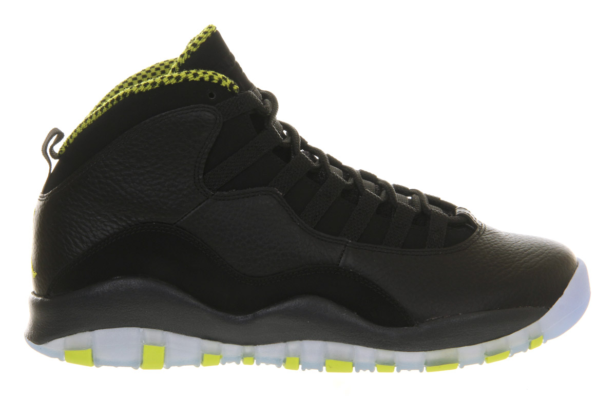 JordanAir Jordan 10Black Venom Green Grey Anthracite
