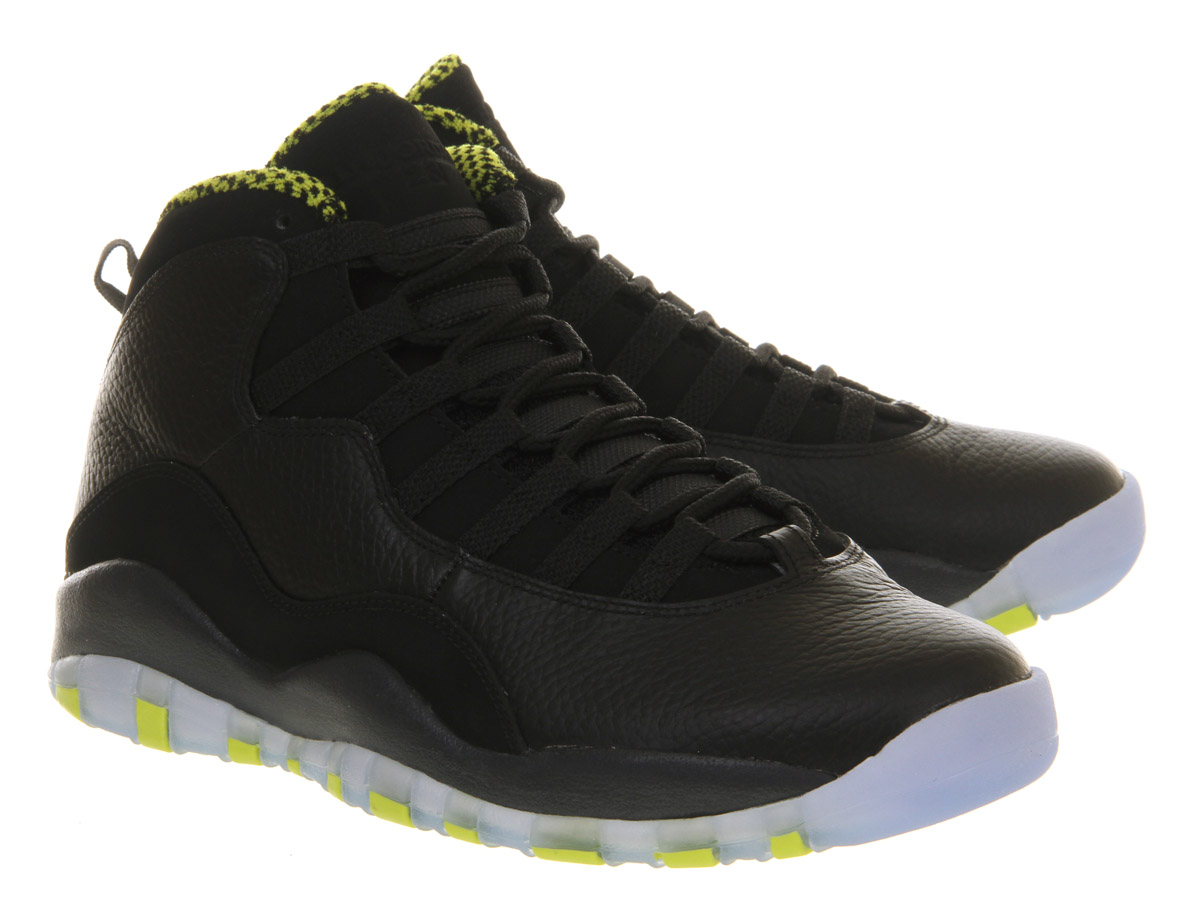 JordanAir Jordan 10Black Venom Green Grey Anthracite