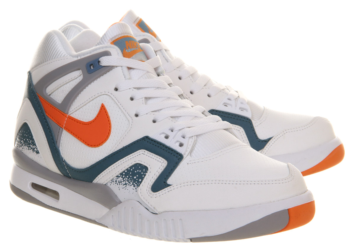 NikeAir Tech Challenge IIWhite Orange Burst Qs