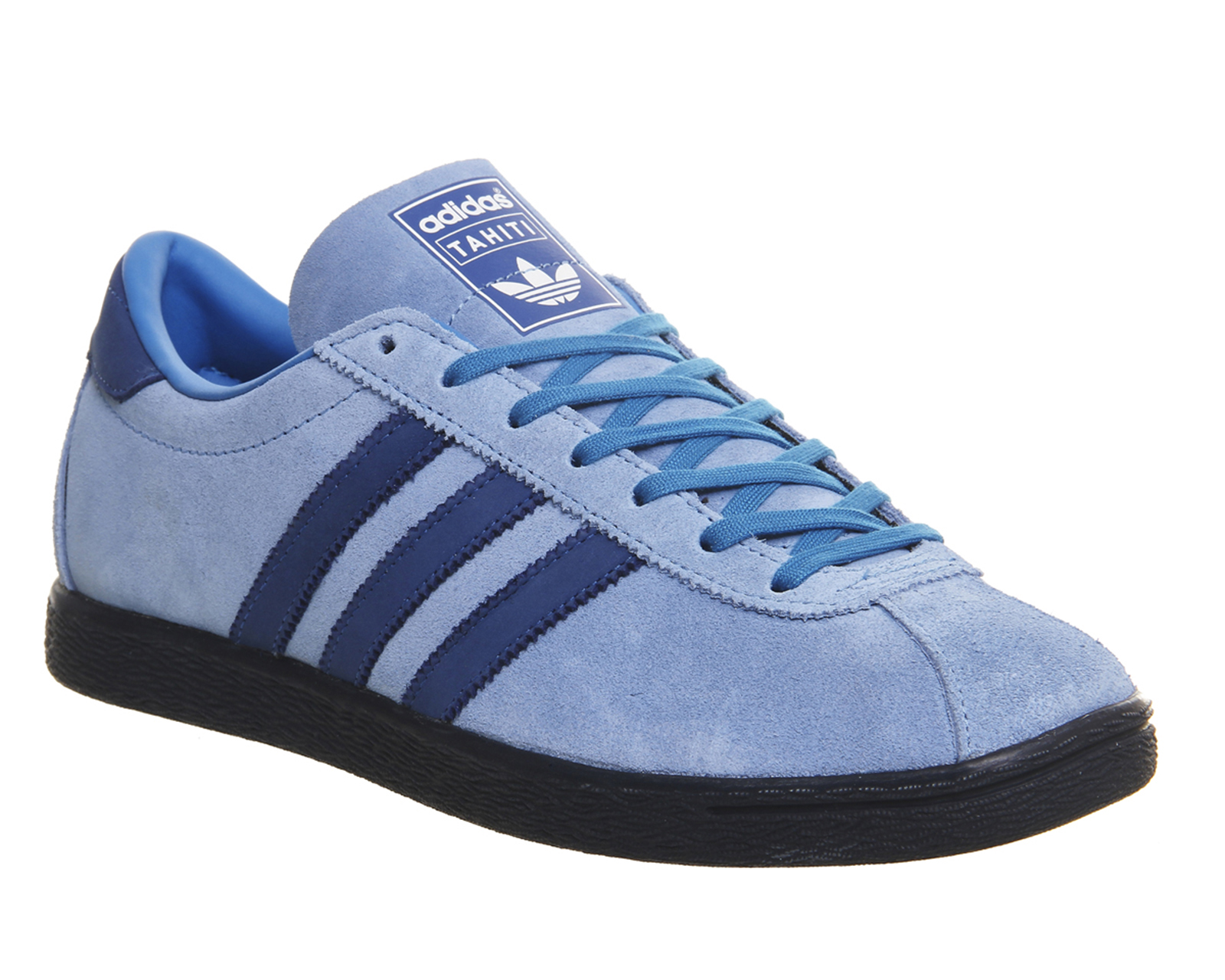 adidas light blue suede trainers