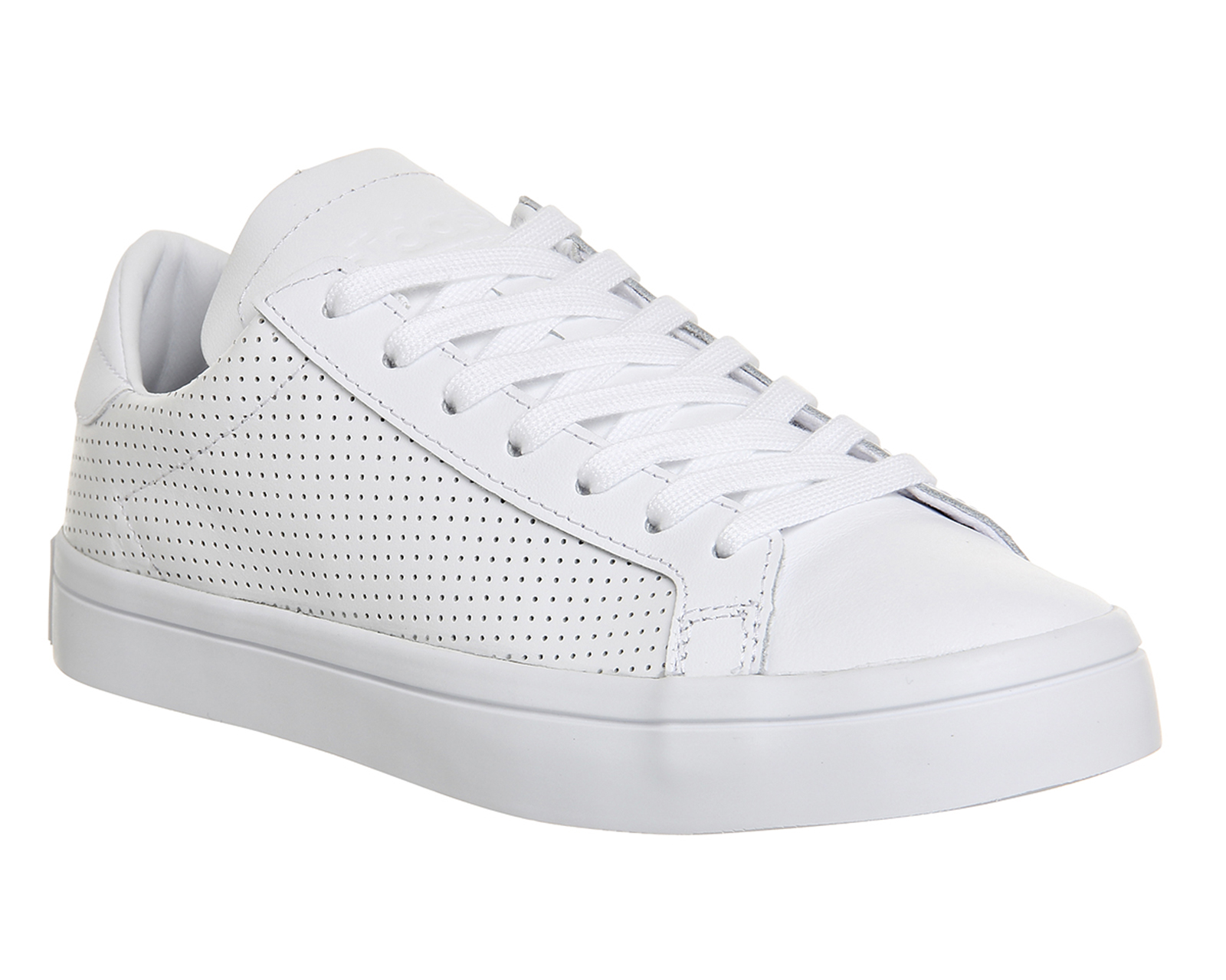 Caballero Meandro envío adidas Court Vantage White Perf - Women's Trainers