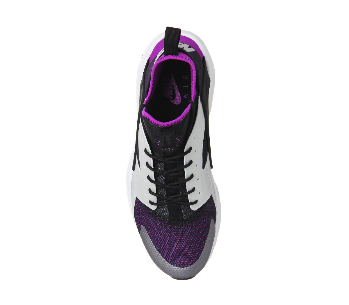 NikeAir Huarache Run Ultra MBlack Wolf Grey Hyper Violet White 