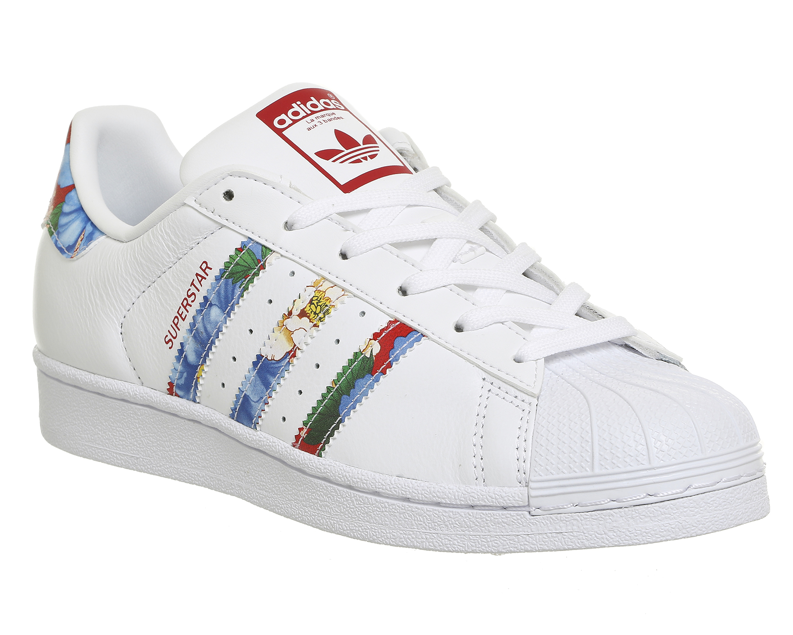 adidas Superstar 1 White Red Floral 