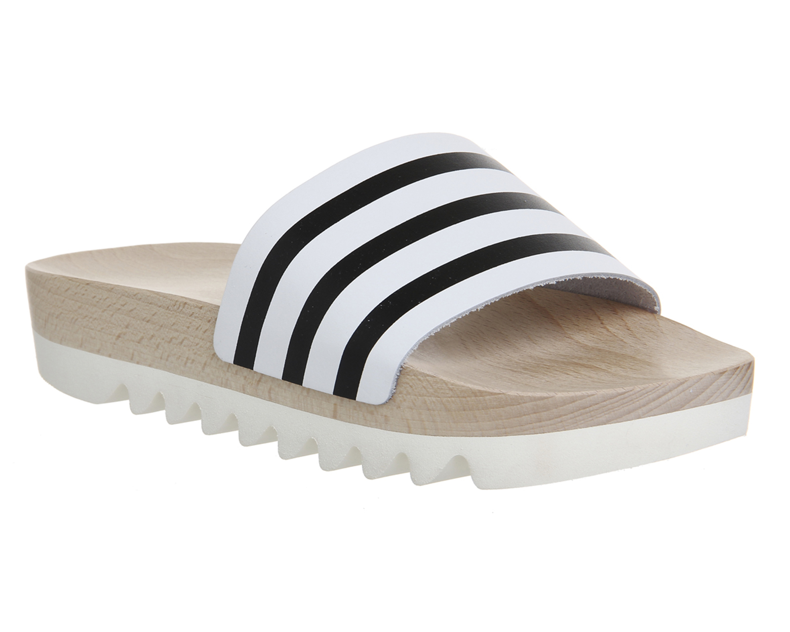adidas Adilette Wood Off White Black - Sandals