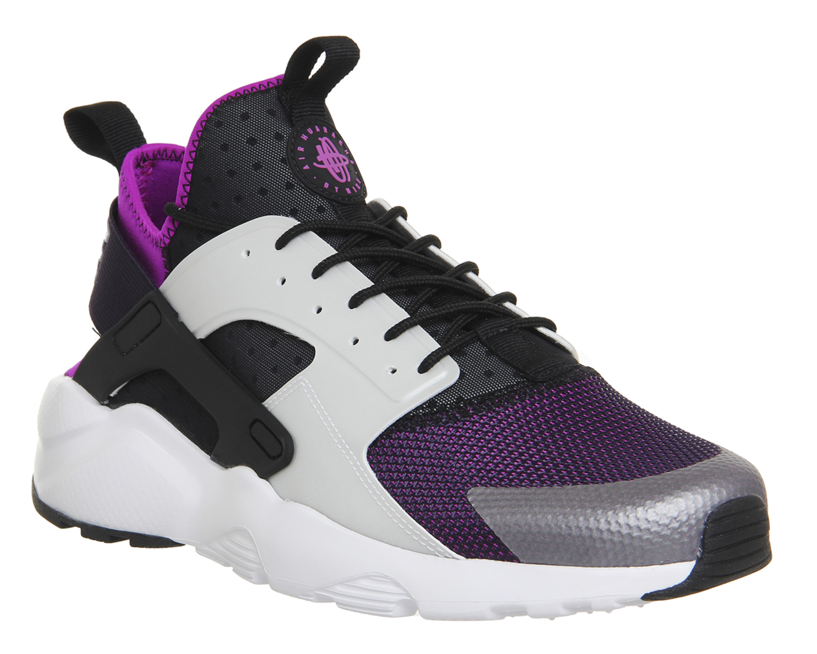 Nike Air Huarache Run Ultra Black Wolf Grey Hyper Violet White His Trainers