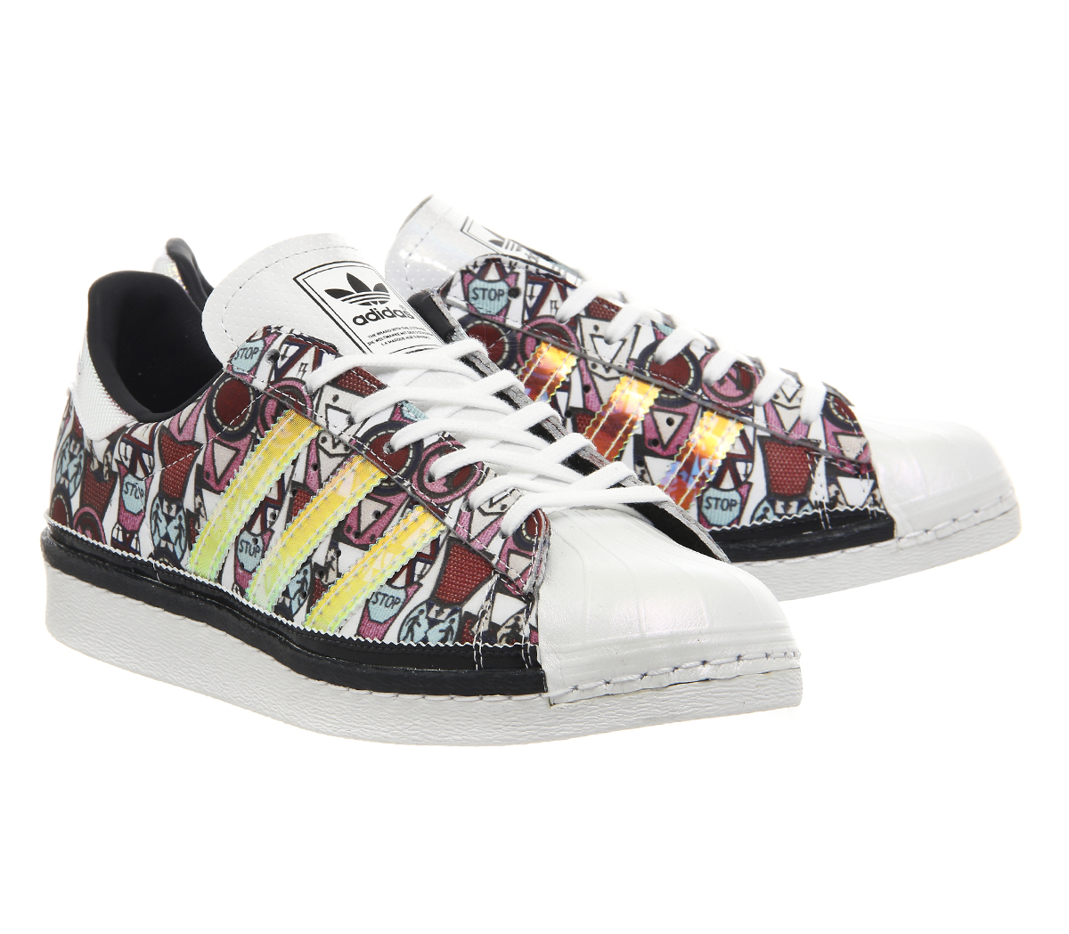adidas Mary Katrantzou Superstar 80's Badges Black Orange White - Junior